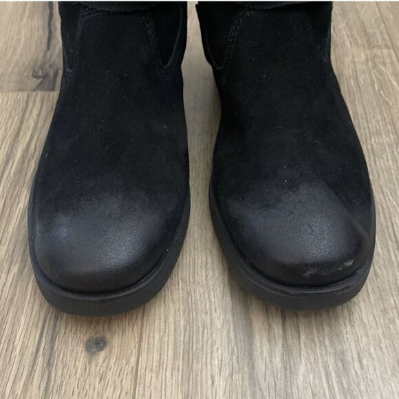 Brand new UGG Women's sz 10 Josefene Cuff Boot Black Suede Zip Pull On Bootie - Picture 4 of 7